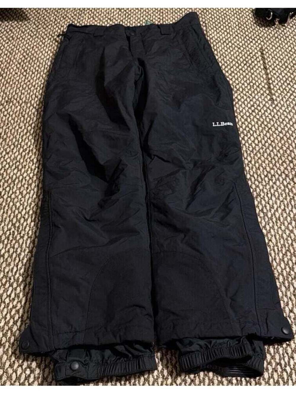 LL Bean Snow Pants Womens M Black Insulated Ski Winter Snow Pants 0GGA2